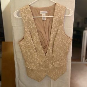 Worthington Gold Brocade Vest